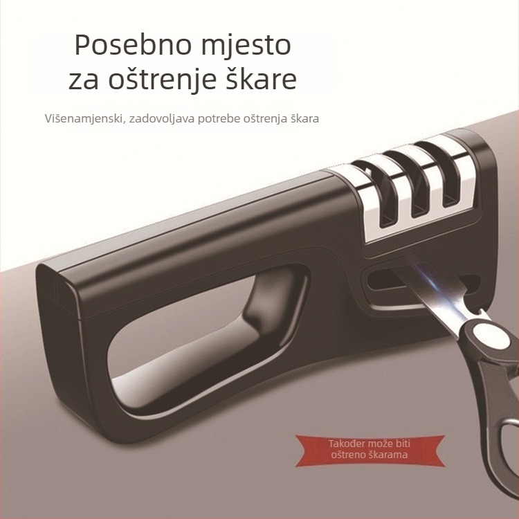 Višefunkcionalni kuhinjski oštrač s dijamantnim oštrenjem, ABS i nehrđajući čelik, otisnuti logo, izlazak zimi 2017, moderni minimalistički stil