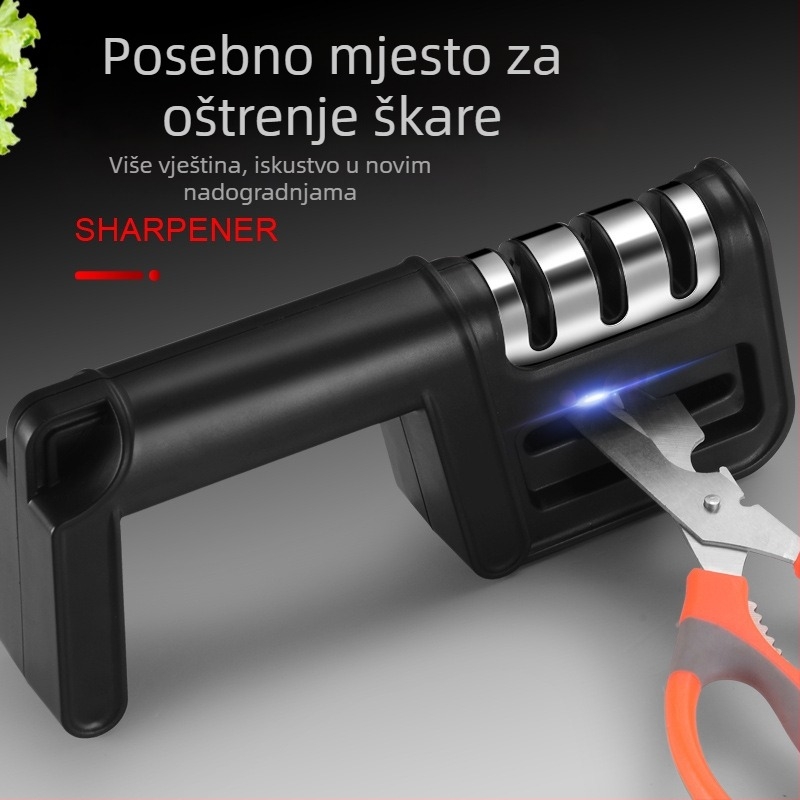 Višefunkcionalni kuhinjski oštrač s dijamantnim oštrenjem, ABS i nehrđajući čelik, otisnuti logo, izlazak zimi 2017, moderni minimalistički stil