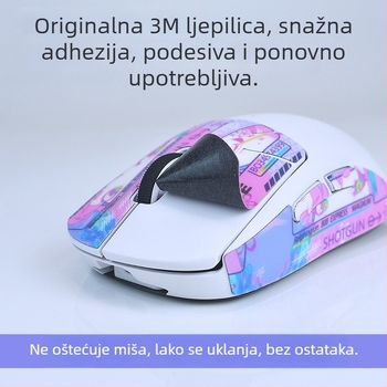 Warm Rice silikonska protuklizna naljepnica za miš Logitech G502 — materijal: silikon, proces: metalno utiskivanje, način obrade: prilagođeno mapiranje
