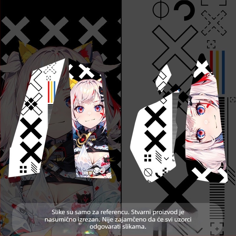 Warm Rice silikonska protuklizna naljepnica za miš Logitech G502 — materijal: silikon, proces: metalno utiskivanje, način obrade: prilagođeno mapiranje