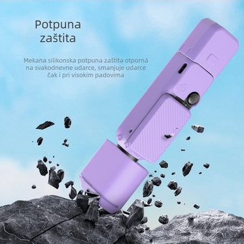 Set zaštitne futrole od silikona za DJI Pocket 3 – uključuje kućište, zaštitu objektiva, zaštitu zaslona, vijčanu ručicu i držač baterije