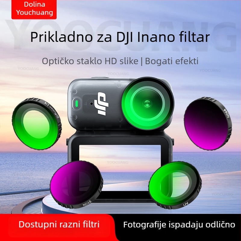 Yoocuang set filtera za DJI Osmo Nano: ND64, CPL, UV i PL filteri; aluminijska legura i staklo