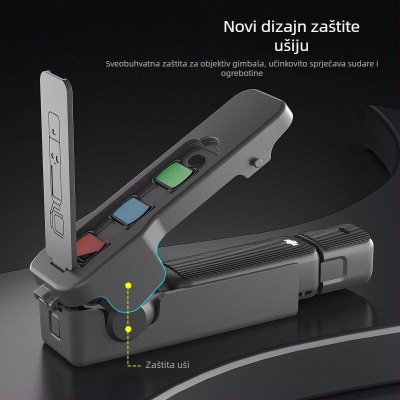 DJI Pocket3 zaštitna futrola s poklopcem objektiva i magnetskom zaštitom (Model: DJI Pocket3; Kompatibilan model: DJI Pocket3; Materijal: PVC; Ispis logotipa: Podržano; Autorizirana privatna marka)