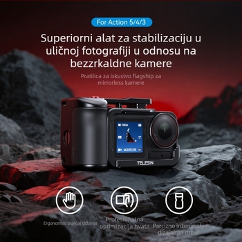 Telesin aluminijski kavez s setom ručica za ulicnu fotografiju za DJI Action 3/4/5