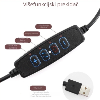 Dongsheng LED rasvjeta za dopunjavanje za prijenos uživo (Tri temperature boje, 5V, ispod 45W)