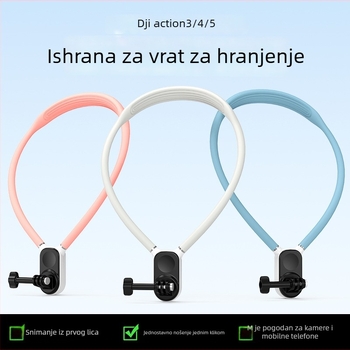 PJ-11 Silikonski držač za vrat za akcijske kamere, univerzalna kompatibilnost s GoPro, DJI Action 4/5/6, Yi