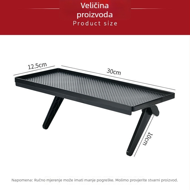 Zidna polica sa šest slojeva za TV, usmjerivač, set-top box i monitor – plastični držač za pohranu (bez bušenja)