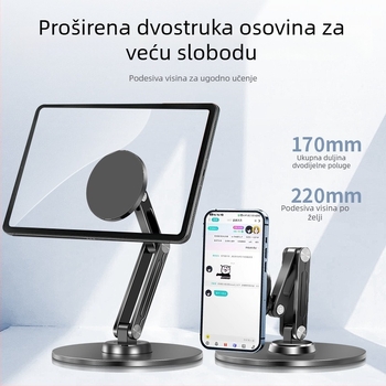 Xinlu P74 magnetski držač za iPad, stolni držač za tablet s 360° rotacijom