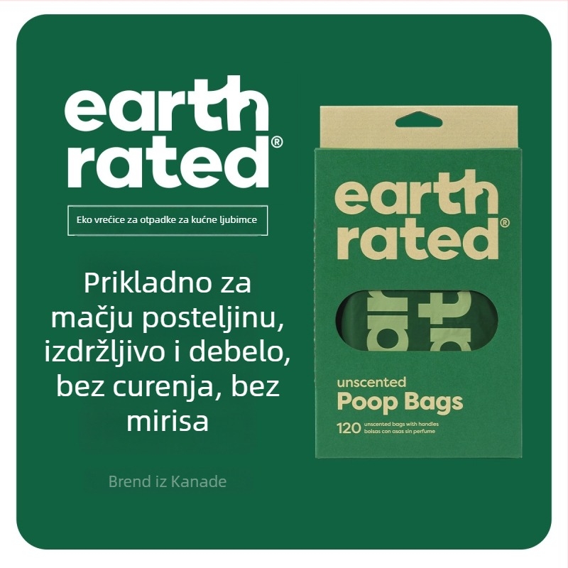 Earth Rated Vrećice za pseće izmet – debele, biološki razgradive, ekološke, prijenosne za šetnje