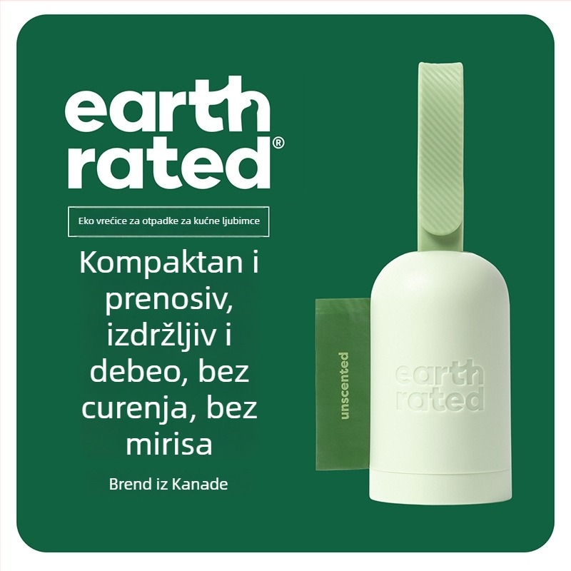 Earth Rated Vrećice za pseće izmet – debele, biološki razgradive, ekološke, prijenosne za šetnje