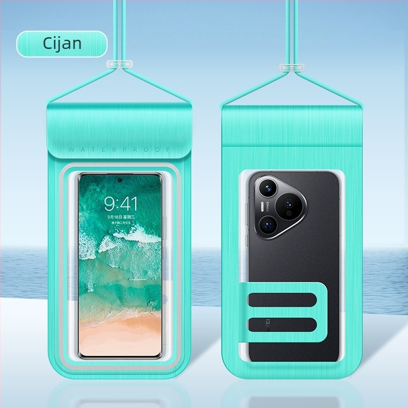 Prozirna TPU torbica za telefon s prozorom za dodir, vodootporna i otporna na prašinu, s trakom za nošenje oko vrata