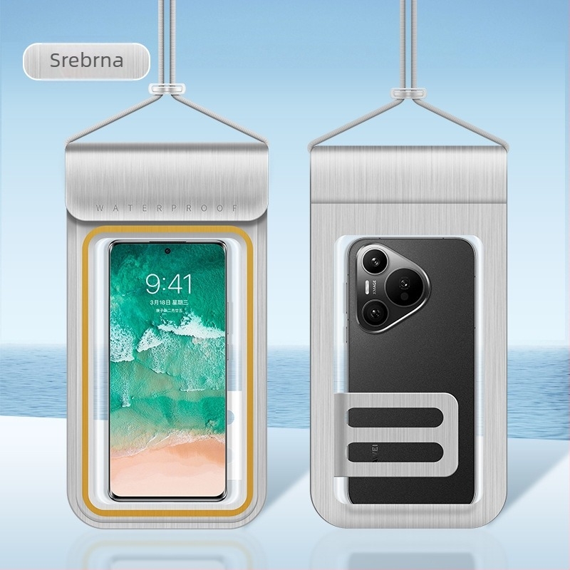 Prozirna TPU torbica za telefon s prozorom za dodir, vodootporna i otporna na prašinu, s trakom za nošenje oko vrata