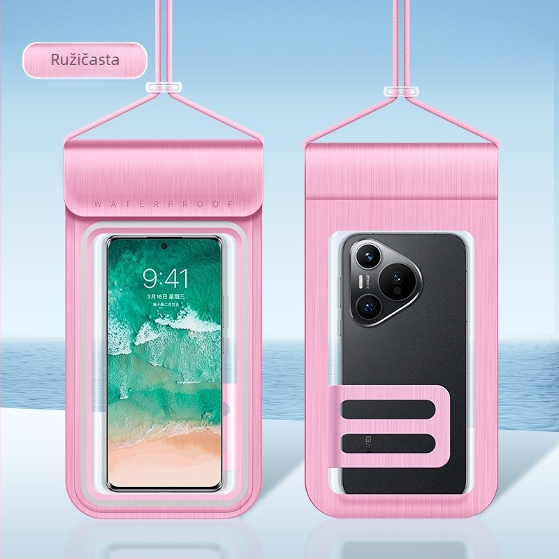 Prozirna TPU torbica za telefon s prozorom za dodir, vodootporna i otporna na prašinu, s trakom za nošenje oko vrata