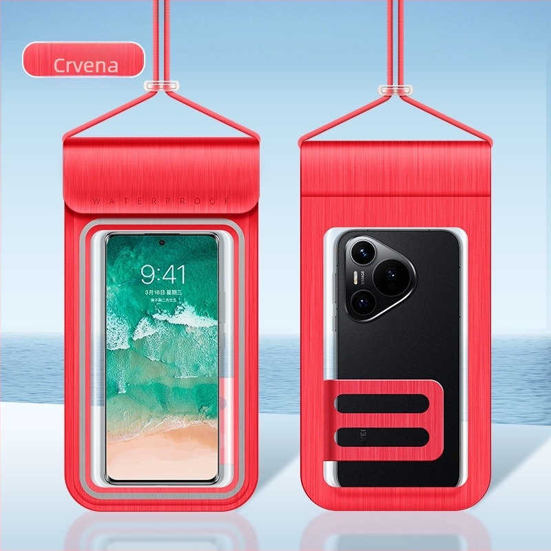 Prozirna TPU torbica za telefon s prozorom za dodir, vodootporna i otporna na prašinu, s trakom za nošenje oko vrata