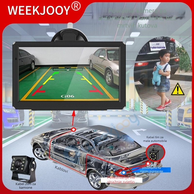 Auto GPS Navigator All-in-One za automobil i kamion, Kailide offline karte, unos rukom, glasovna navigacija, 3D karta, WinCE OS