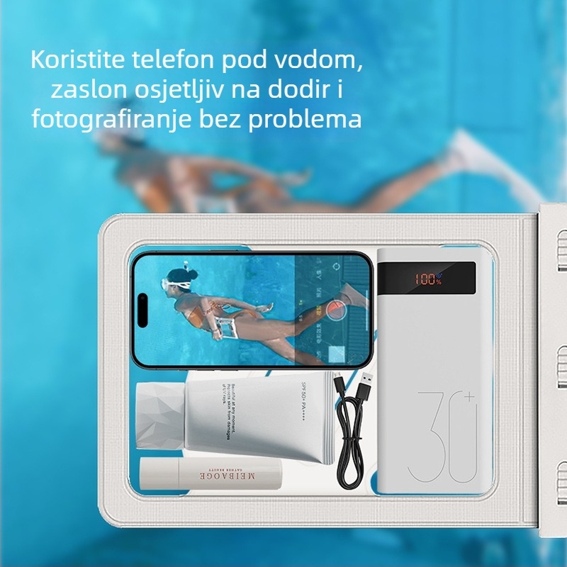 Torba velikog kapaciteta, vodootporna za vodeni park i rafting, ramenska torba za telefon, višenamjenska vodootporna torba