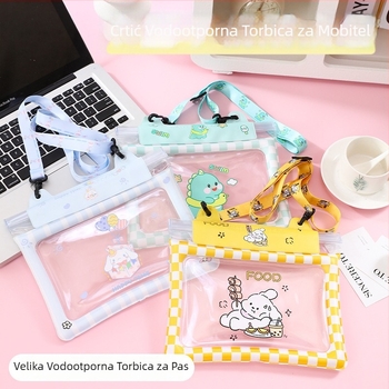 Vodootporna pasna vrećica za telefon s zračnom komorom i trostruko zatvorenim skladištem zraka PVC materijal, veliki kapacitet; pogodna za plivanje, ronjenje, rafting i putovanja.