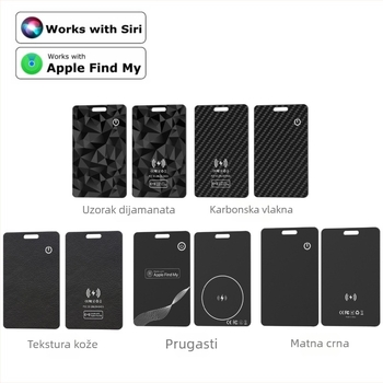 ATKP2 AirTag-kompatibilna kartica za praćenje za Find My – kompatibilno s iOS-om, nošenje u kartici, globalno pozicioniranje, bežično punjenje