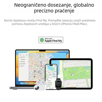 ATKP2 AirTag-kompatibilna kartica za praćenje za Find My – kompatibilno s iOS-om, nošenje u kartici, globalno pozicioniranje, bežično punjenje