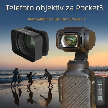 JUNESTAR magnetski makro objektiv za Osmo Pocket3 – aluminijski okvir + optičko staklo, uključuje filter i kutiju za pohranu, magnetsko pričvršćivanje