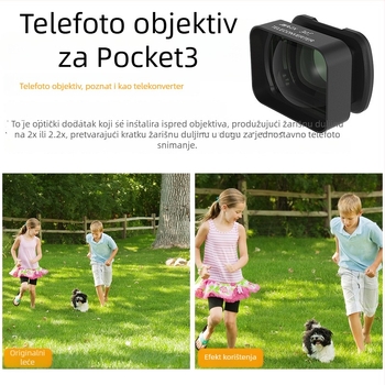 JUNESTAR magnetski makro objektiv za Osmo Pocket3 – aluminijski okvir + optičko staklo, uključuje filter i kutiju za pohranu, magnetsko pričvršćivanje