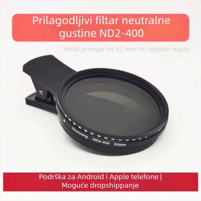 ND2-400 podesivi polarizacijski filter za mobitele i kamere
