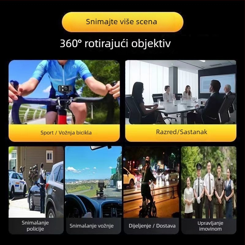 Prijenosni videorekorder s Wi-Fi, 8K Ultra visoke definicije, pregled u stvarnom vremenu i snimanje