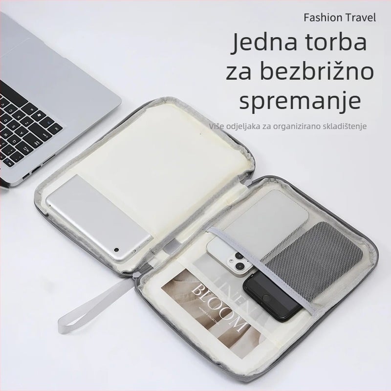 Digitalna torbica - stil ručne torbe, Oxford materijal, vodootporna, otporna na habanje, za putovanja, organizator kablova i dodatne opreme