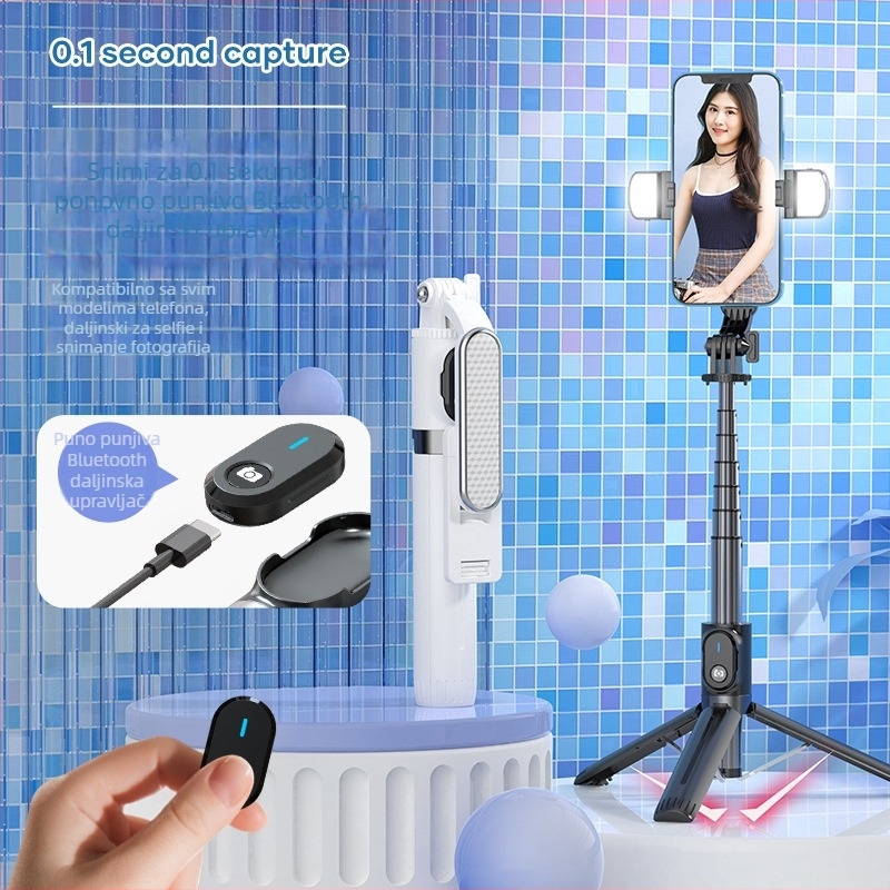 P90C selfie štap od aluminijske legure Bluetooth, GoPro kompatibilan i držač za telefon, Live Photo podrška