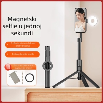 MagSafe magnetski selfie štap za telefon, aluminijski spoj, prijenosni vanjski stativ, daljinski upravljač, Bluetooth