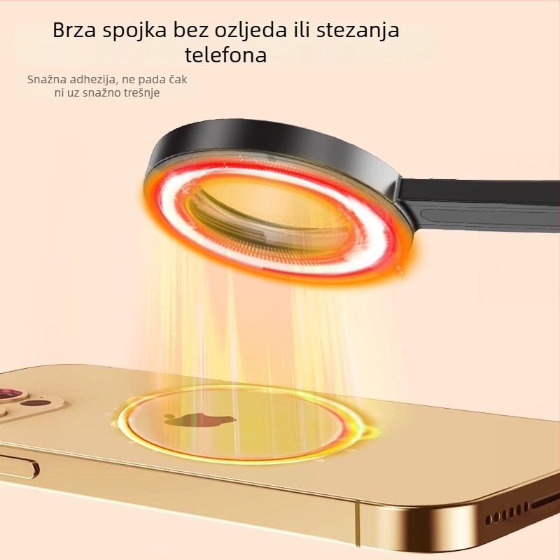 MagSafe magnetski selfie štap za telefon, aluminijski spoj, prijenosni vanjski stativ, daljinski upravljač, Bluetooth