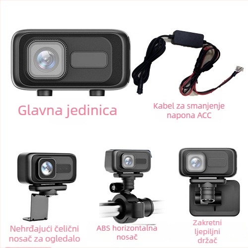 MT100 DVR za motocikl i električno vozilo, HD vodootporna kamera, 140° kut gledanja, 0.8 MP, podržava SD karticu do 64 GB, WiFi izravno na mobitel