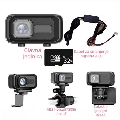 MT100 DVR za motocikl i električno vozilo, HD vodootporna kamera, 140° kut gledanja, 0.8 MP, podržava SD karticu do 64 GB, WiFi izravno na mobitel