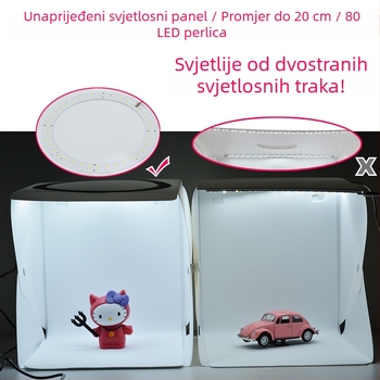 Mini studio za fotografiju nakita: 20 cm kružna svjetiljka studija s PVC kućištem i mekanom svjetlosnom kutijom