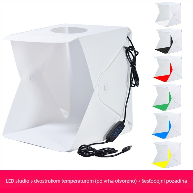 Mini studio za fotografiju nakita: 20 cm kružna svjetiljka studija s PVC kućištem i mekanom svjetlosnom kutijom