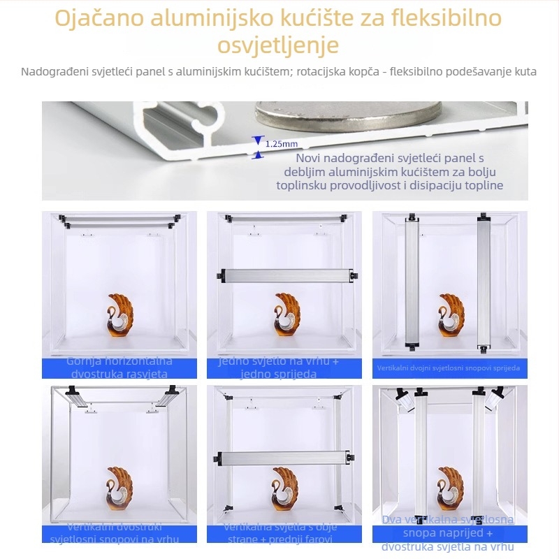 Fotokit Dep, model DEEP60*60*60, LED softbox rasvjeta za studijsko fotografiranje, certifikat BSTDG1601675631EC-1