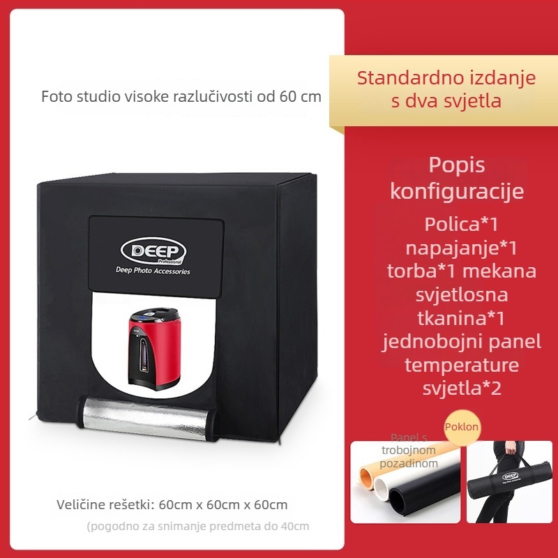 Fotokit Dep, model DEEP60*60*60, LED softbox rasvjeta za studijsko fotografiranje, certifikat BSTDG1601675631EC-1