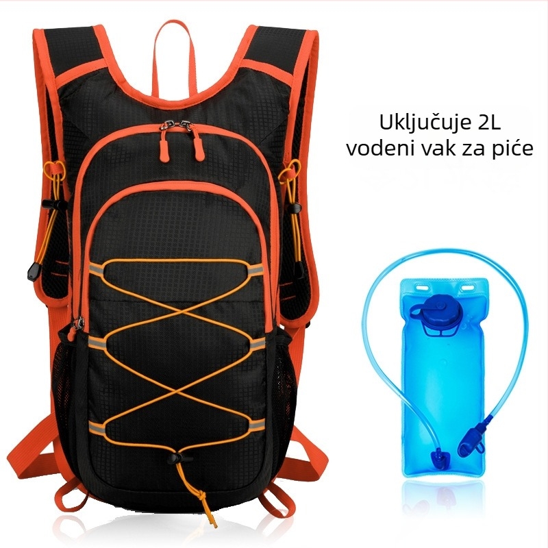 Lagani planinarski ruksak s velikim kapacitetom za outdoor aktivnosti, Oxford platno, prozračan i ultra lak, otporan na habanje, unisex, zakrivljeni rameni remeni, reflektirajući elementi za noćnu sigurnost, SOS zviždaljka