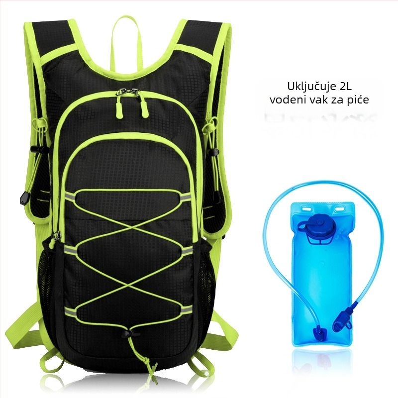 Lagani planinarski ruksak s velikim kapacitetom za outdoor aktivnosti, Oxford platno, prozračan i ultra lak, otporan na habanje, unisex, zakrivljeni rameni remeni, reflektirajući elementi za noćnu sigurnost, SOS zviždaljka