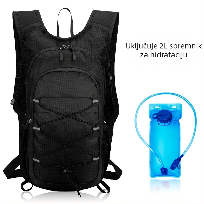 Lagani planinarski ruksak s velikim kapacitetom za outdoor aktivnosti, Oxford platno, prozračan i ultra lak, otporan na habanje, unisex, zakrivljeni rameni remeni, reflektirajući elementi za noćnu sigurnost, SOS zviždaljka