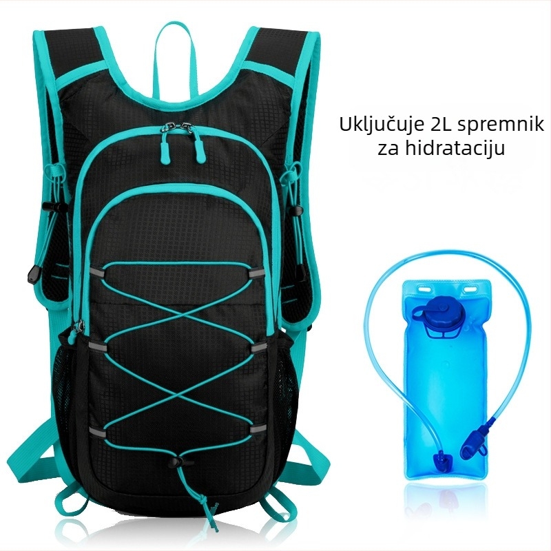 Lagani planinarski ruksak s velikim kapacitetom za outdoor aktivnosti, Oxford platno, prozračan i ultra lak, otporan na habanje, unisex, zakrivljeni rameni remeni, reflektirajući elementi za noćnu sigurnost, SOS zviždaljka