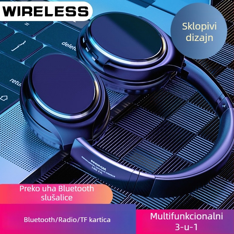 VJ901 Bluetooth slušalice, retro stil, BT 6.0, domet 15 m, sklopne, 8 h trajanje baterije