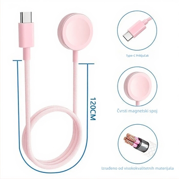 Apple Watch magnetni USB-C PD punjač-stojan, 2,5W, brzo punjenje