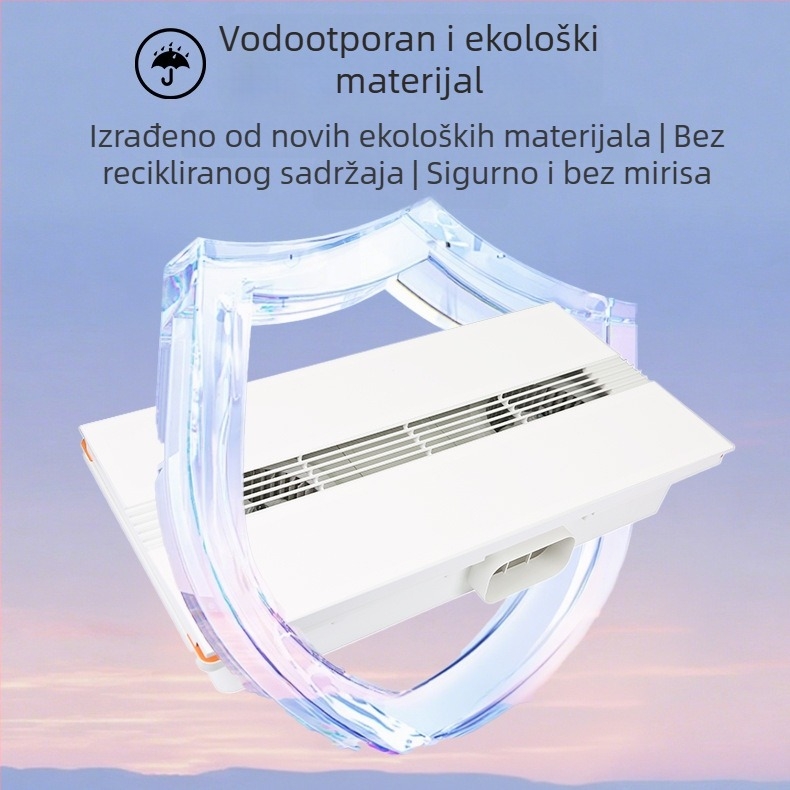 Integrirani stropni ventilator za odvod zraka, DX-H600-17, 220V, 64W, tiho osvjetljenje, 2 u 1 ventilacija