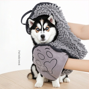 AMOOR Ručnik za psa za kupanje, upijajući, brzo sušenje, Chenille materijal, paket 100/300