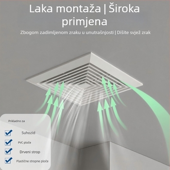 Kanalski ventilator za kuhinju i kupaonicu, ugradnja u spušteni strop, 220V, 40W