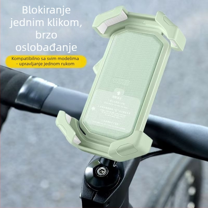 Držač za telefon na biciklu s amortizacijskim nosačem upravljača — univerzalan za MTB i cestovne bicikle, protiv vibracija