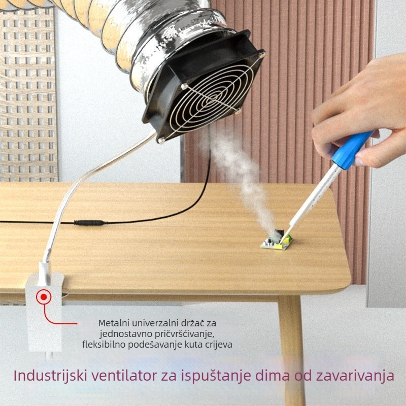 Univerzalni ispušni ventilator s nosačem – ispušni ventilator za zavarivanje, ispušni ekstraktor, prozorski stil