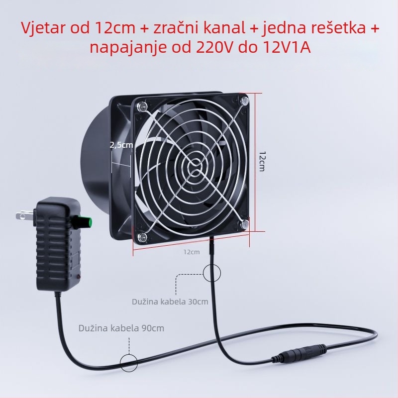 Univerzalni ispušni ventilator s nosačem – ispušni ventilator za zavarivanje, ispušni ekstraktor, prozorski stil