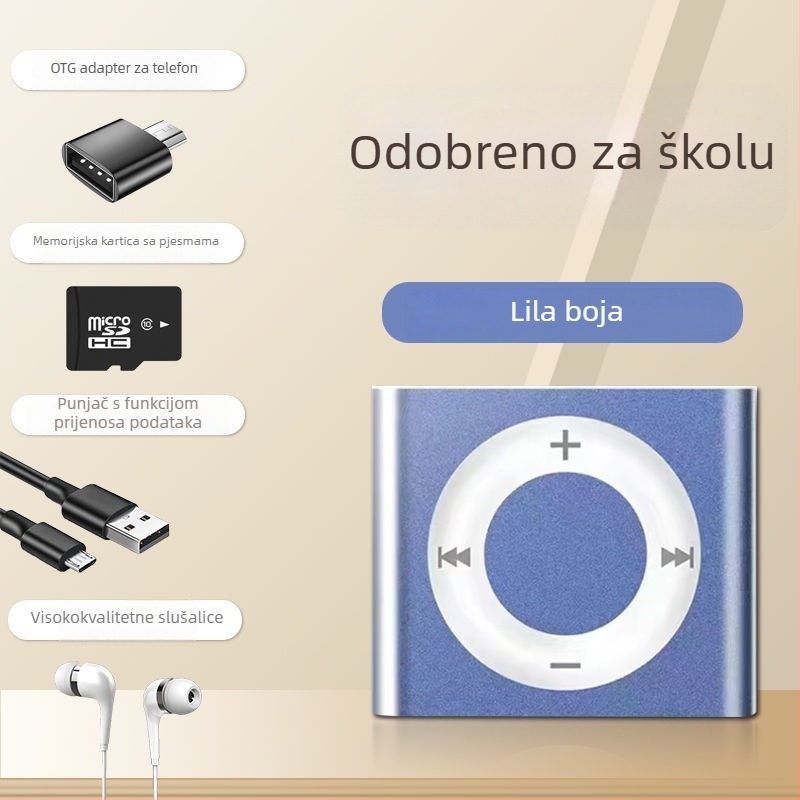 MP3 Walkman mini metalni glazbeni plejer s MP4 reproducijom i engleskim slušanjem